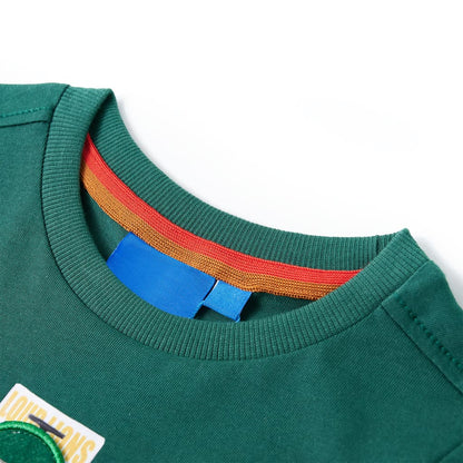 Kindershirt met lange mouwen 128 groen Groen 128