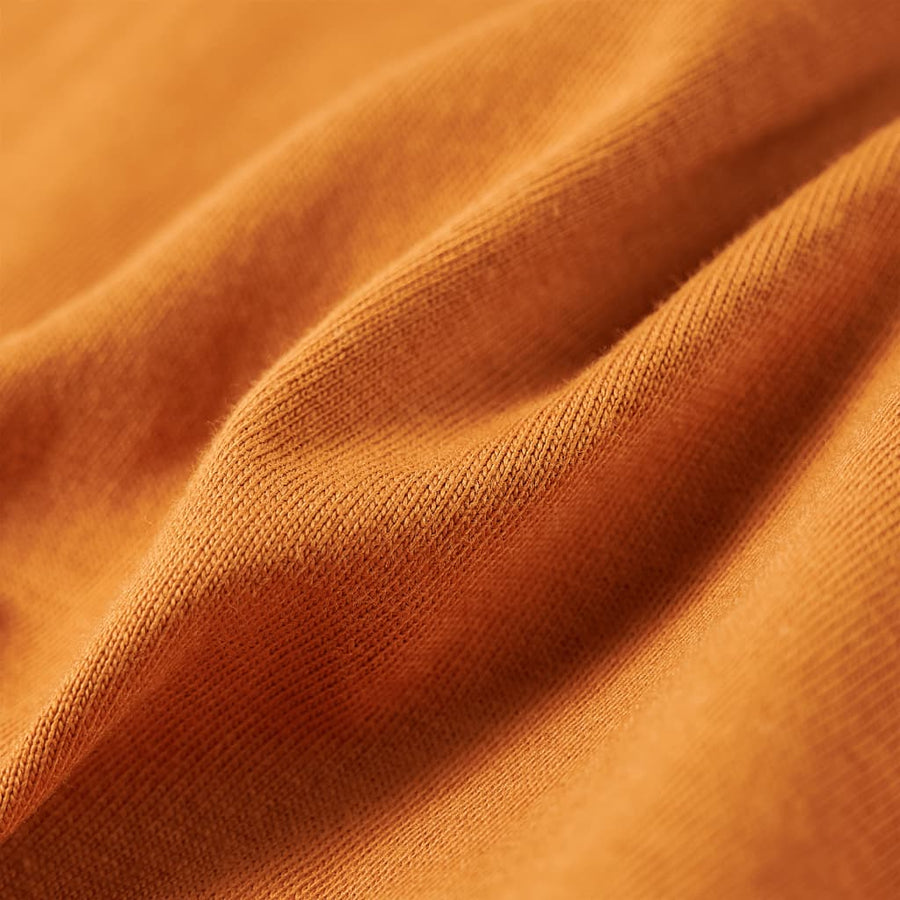 Kindershirt met lange mouwen 104 donkerokerkleurig Oker