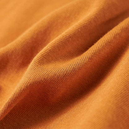 Kindershirt met lange mouwen 116 donkerokerkleurig Oker