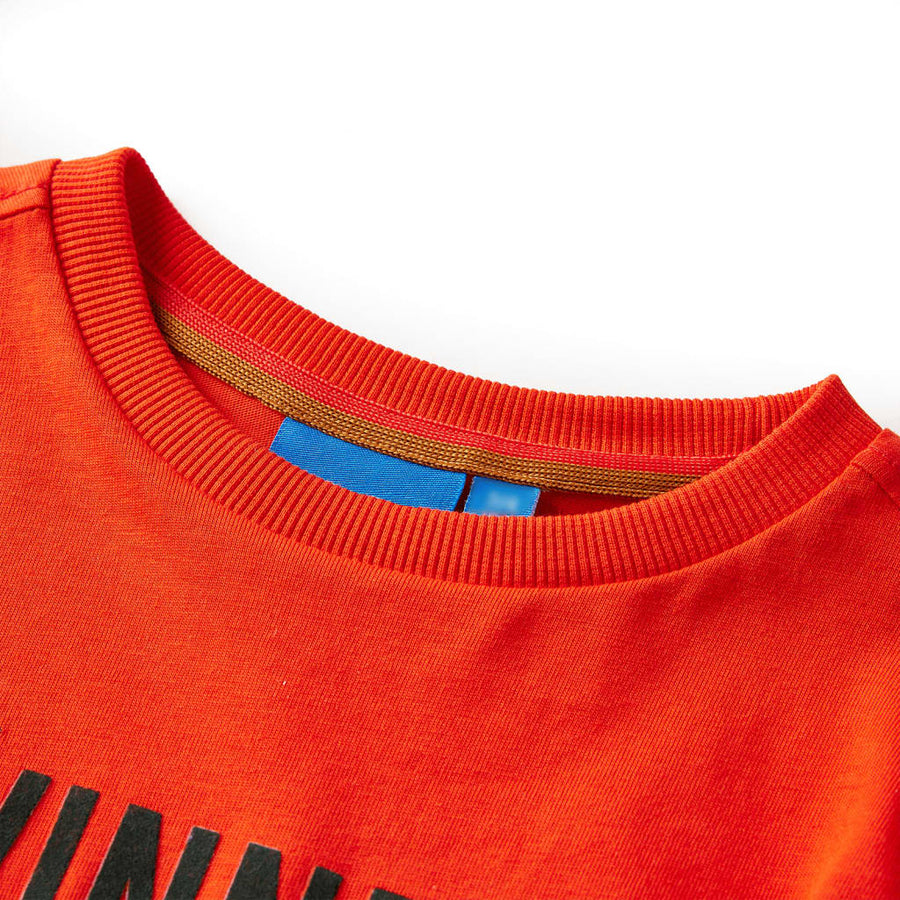 Kindershirt met lange mouwen 104 felroranje orange 104