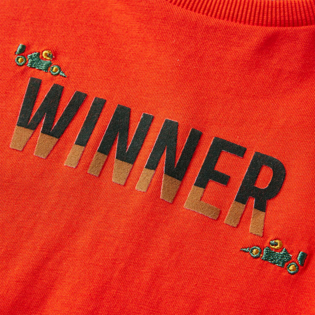 Kindershirt met lange mouwen 104 felroranje orange 104