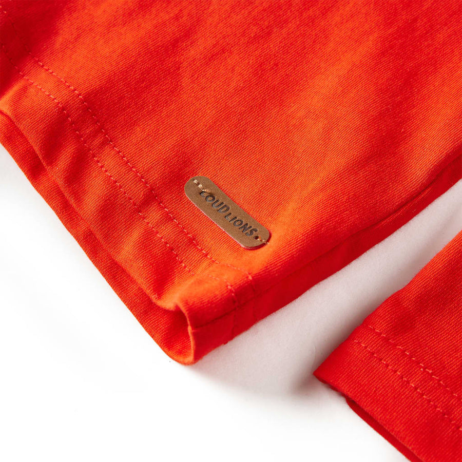 Kindershirt met lange mouwen 116 felroranje orange 116