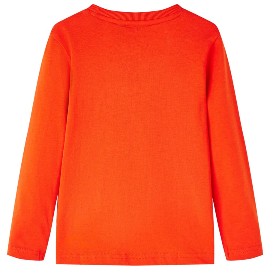 Kindershirt met lange mouwen 128 felroranje orange 128