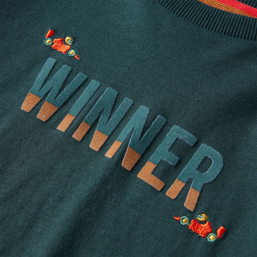 Kindershirt met lange mouwen 116 donkergroen Donkergroen