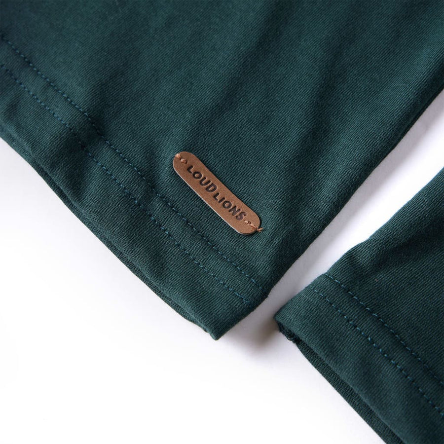 Kindershirt met lange mouwen 116 donkergroen Donkergroen