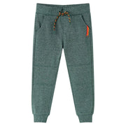 Kinderjoggingbroek 92 donkergroen fleece