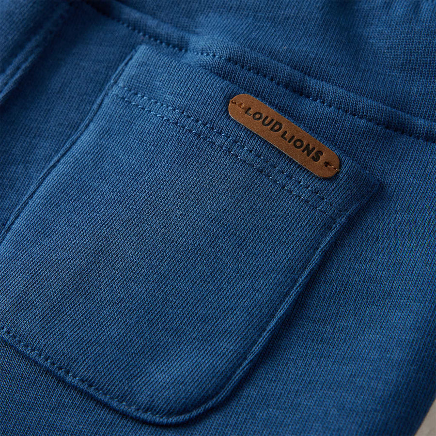 Kinderjoggingbroek 104 blauw Blauw