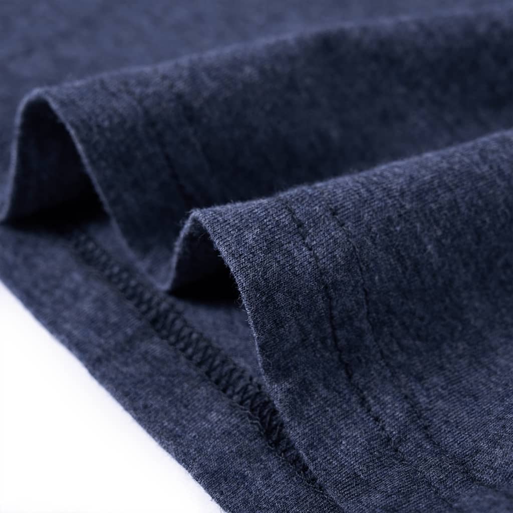 Kindershirt met lange mouwen 128 gemêleerd donkerblauw