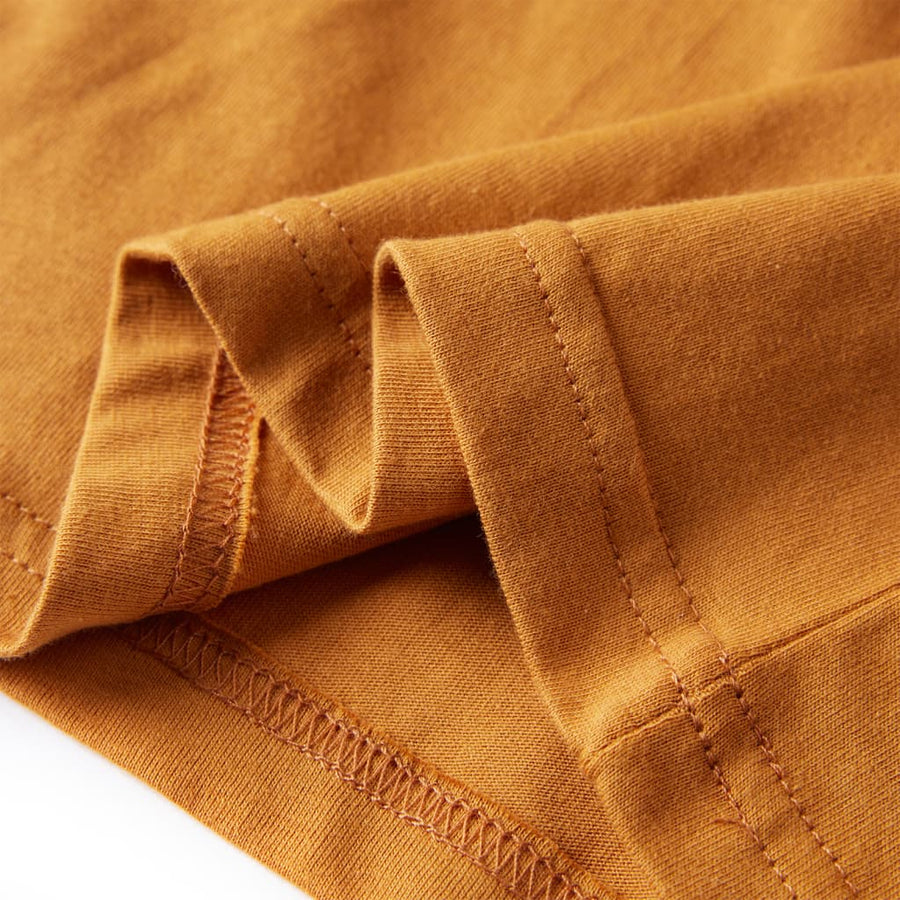 Kindershirt met lange mouwen 104 donkerokerkleurig 104