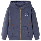 Kindervest 92 gemêleerd donkerblauw