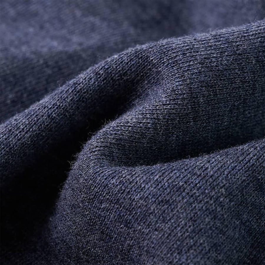 Kindervest met capuchon en rits 92 gemêleerd donkerblauw