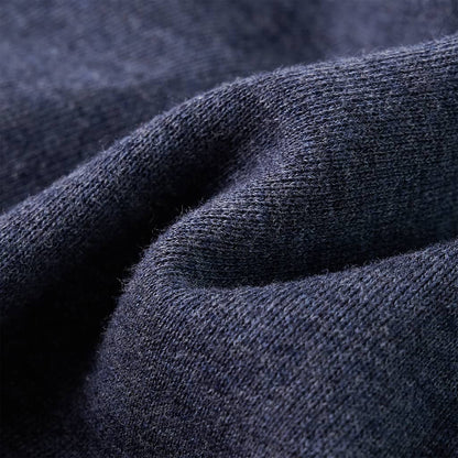 Kindervest met capuchon en rits 128 gemêleerd donkerblauw 128