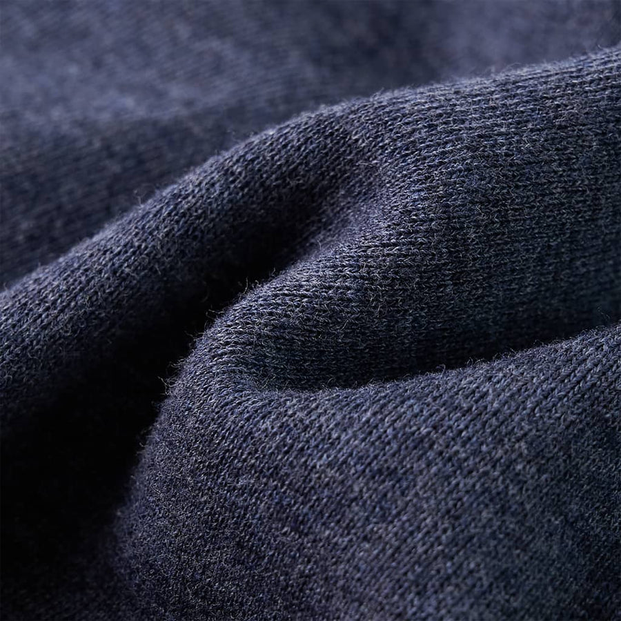 Kindervest met capuchon en rits 128 gemêleerd donkerblauw 128