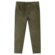 Kinderbroek 92 kaki katoen polyester elastaan