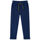 Kids' trousers with drawstring 128 navy blue