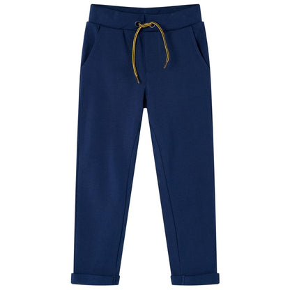 Kinderbroek met trekkoord 128 marineblauw 128