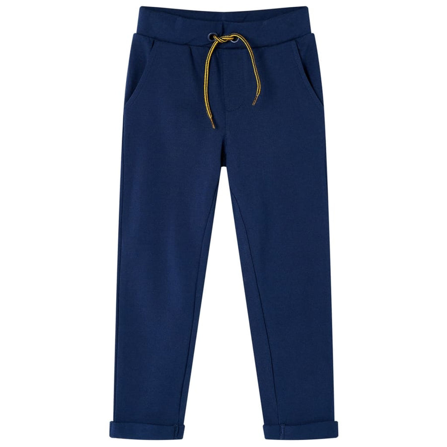 Kinderbroek met trekkoord 128 marineblauw 128