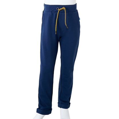 Kinderbroek met trekkoord 128 marineblauw 128
