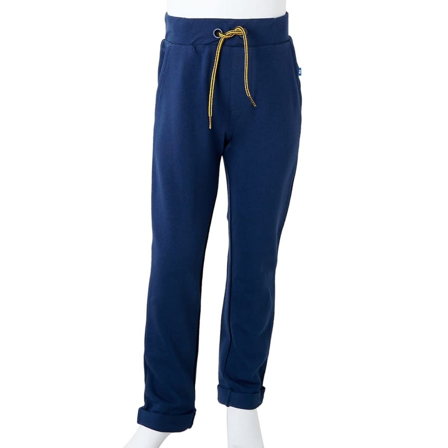 Kinderbroek met trekkoord 128 marineblauw 128