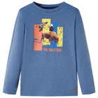 Children's long-sleeved shirt size 116 mottled blue