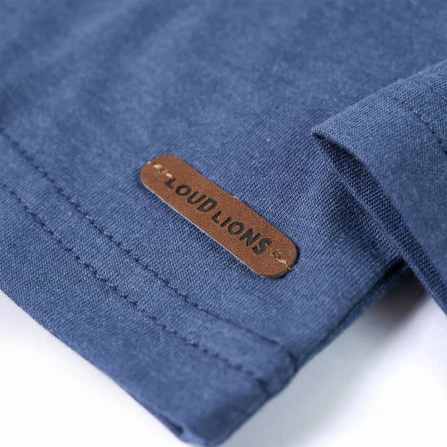 Kindershirt met lange mouwen 116 gemêleerd blauw 116
