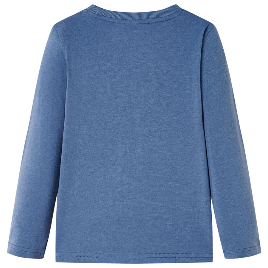 Kindershirt met lange mouwen 128 gemêleerd blauw 128