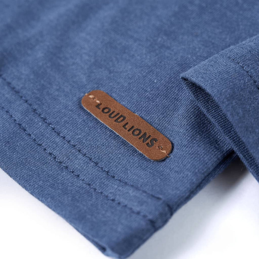 Kindershirt met lange mouwen 128 gemêleerd blauw 128