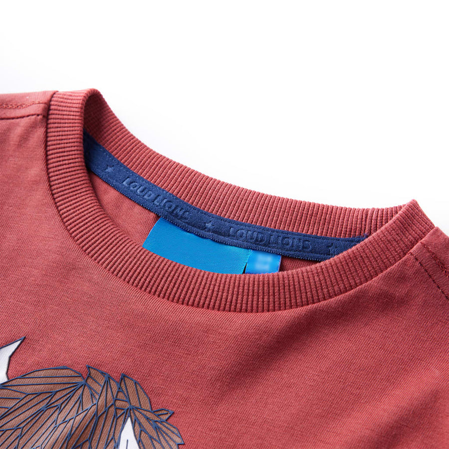 Kindershirt met lange mouwen 140 roodbruin Rood