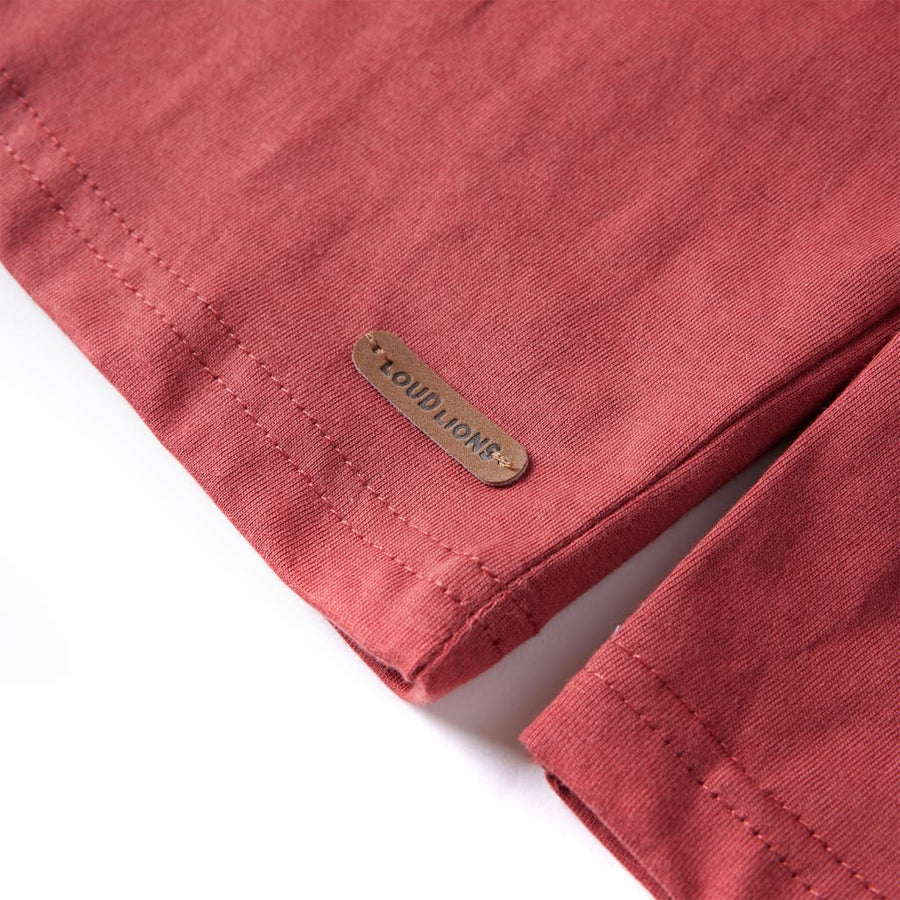 Kindershirt met lange mouwen 140 roodbruin Rood