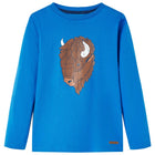 Children's long-sleeved shirt 116 cobalt blue