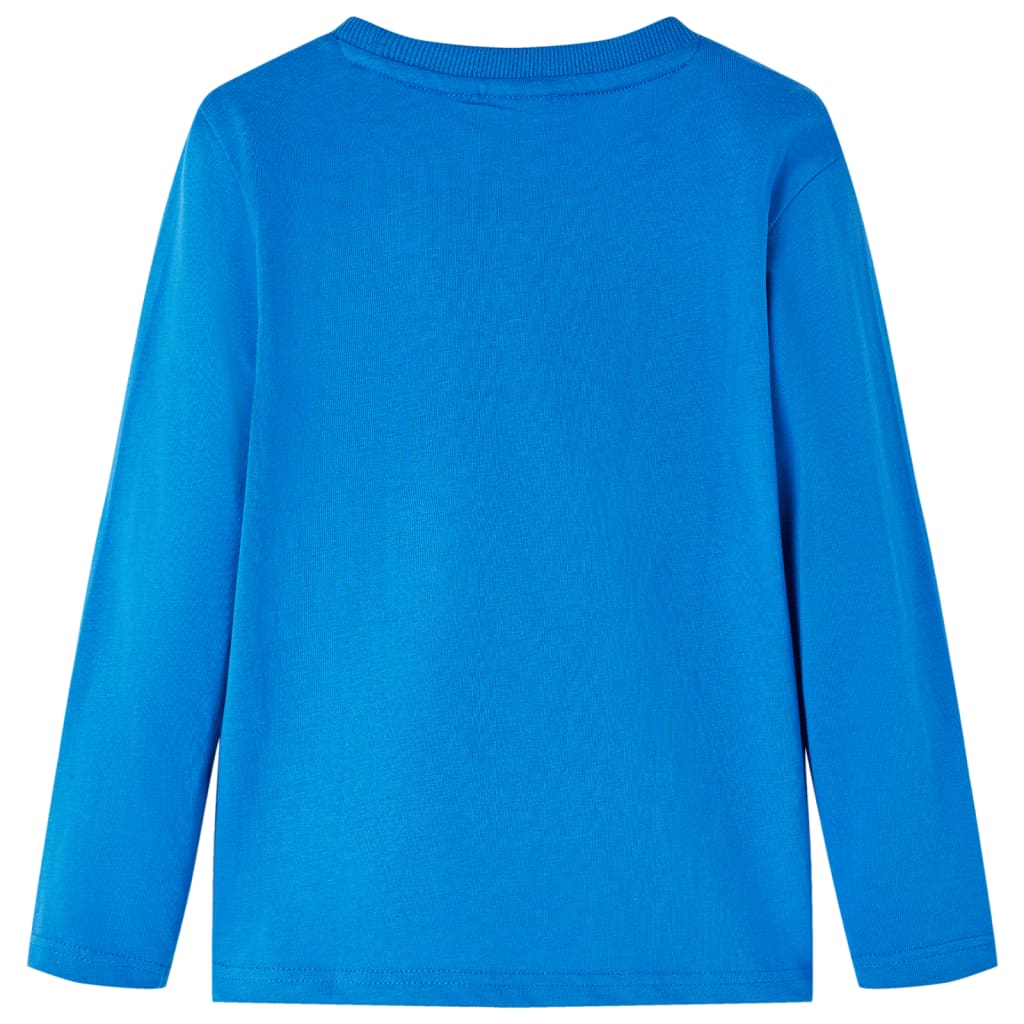 Kindershirt met lange mouwen 116 kobaltblauw Blauw 116