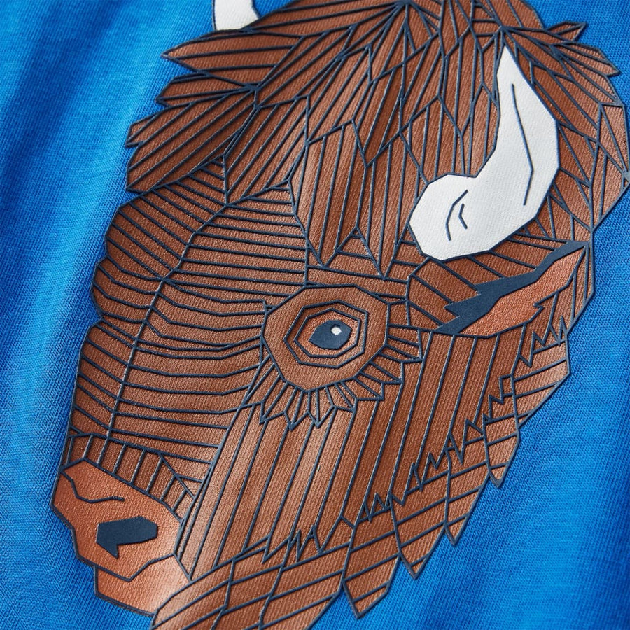 Kindershirt met lange mouwen 116 kobaltblauw Blauw 116
