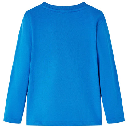 Kindershirt met lange mouwen 128 kobaltblauw Blauw 128