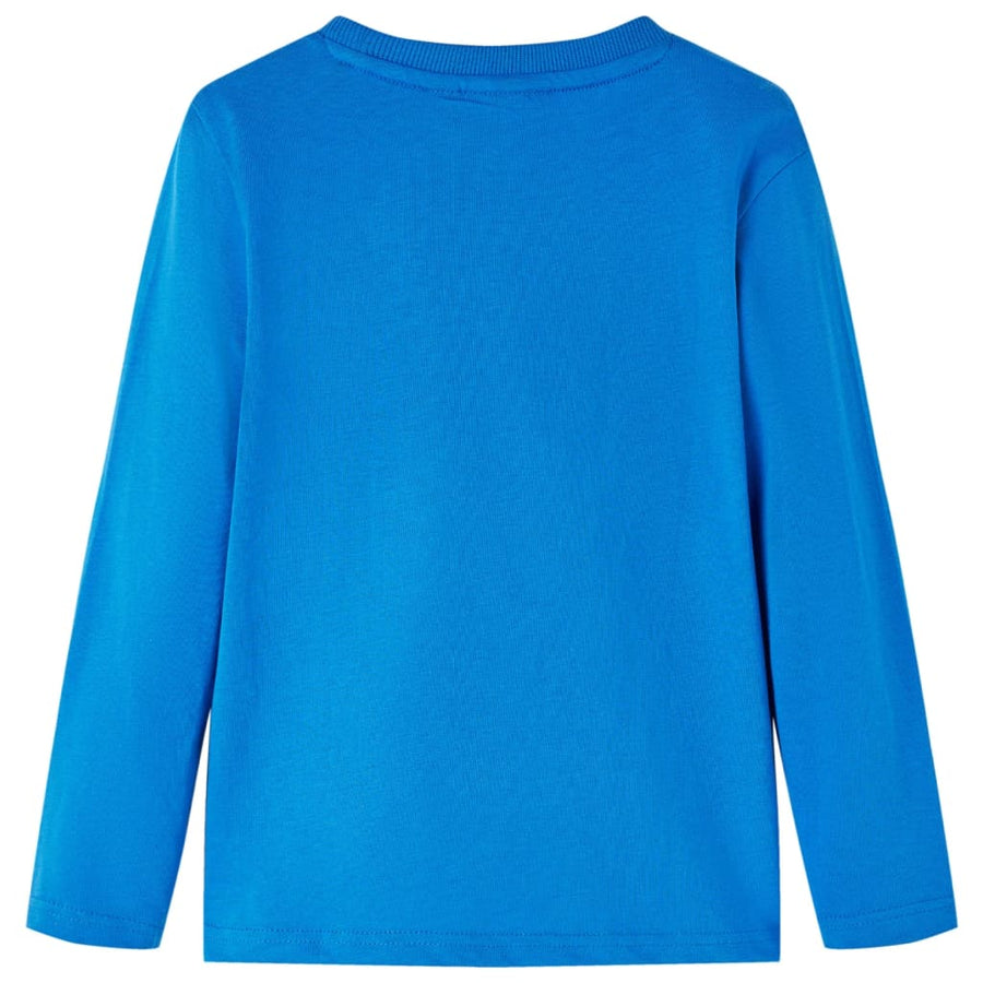 Kindershirt met lange mouwen 128 kobaltblauw Blauw 128
