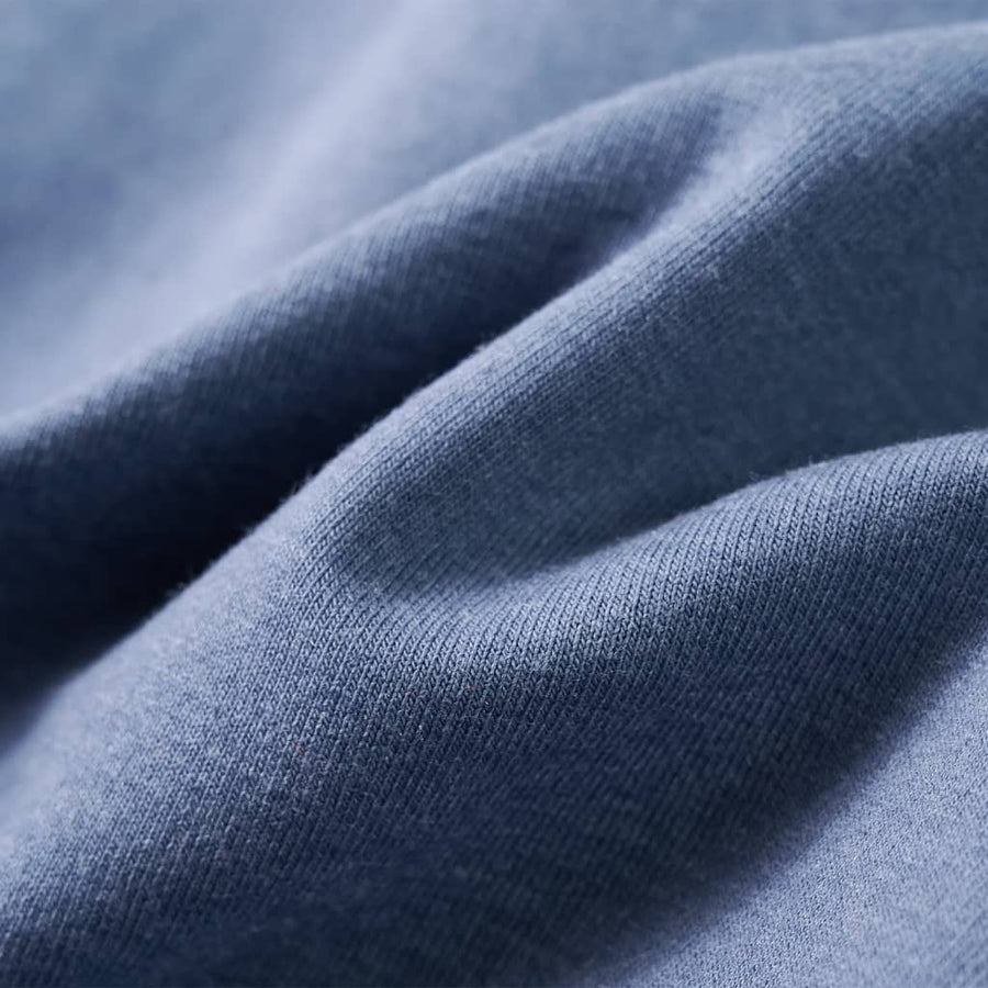 Kindertrui met capuchon 140 gemêleerd blauw 140