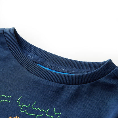 Kindershirt met lange mouwen 92 marineblauw Marineblauw 92