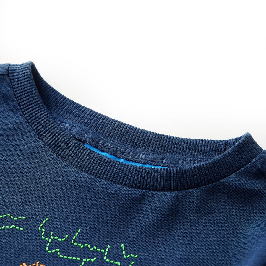 Kindershirt met lange mouwen 104 marineblauw Marineblauw