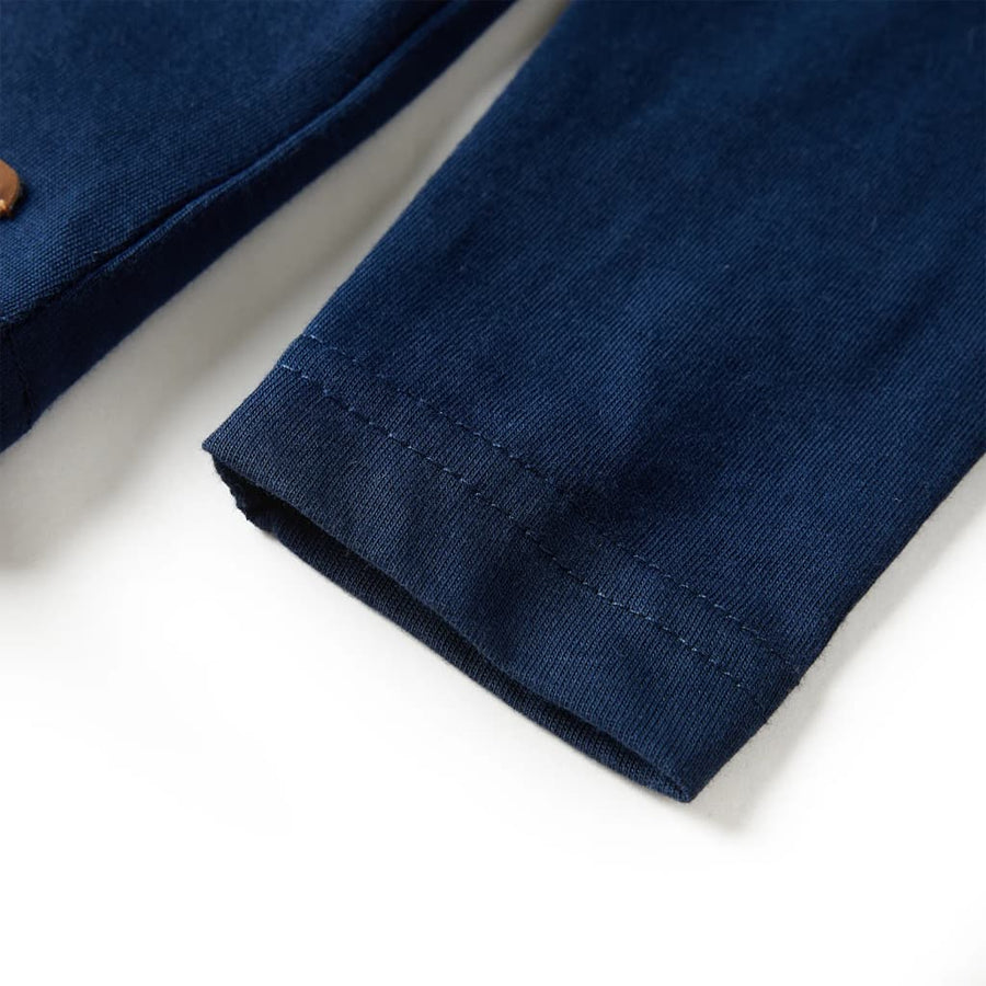 Kindershirt met lange mouwen 116 marineblauw Marineblauw