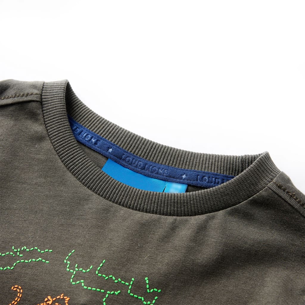 Kindershirt met lange mouwen 92 kakikleurig Kaki 92
