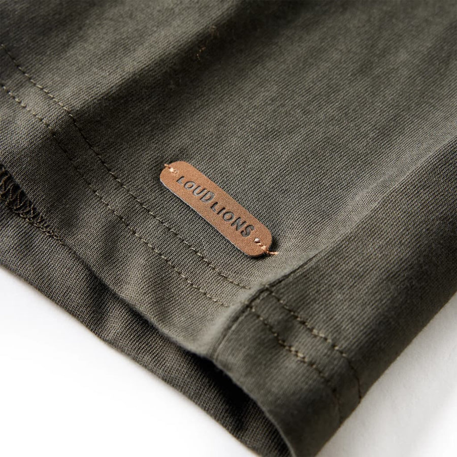 Kindershirt met lange mouwen 92 kakikleurig Kaki 92