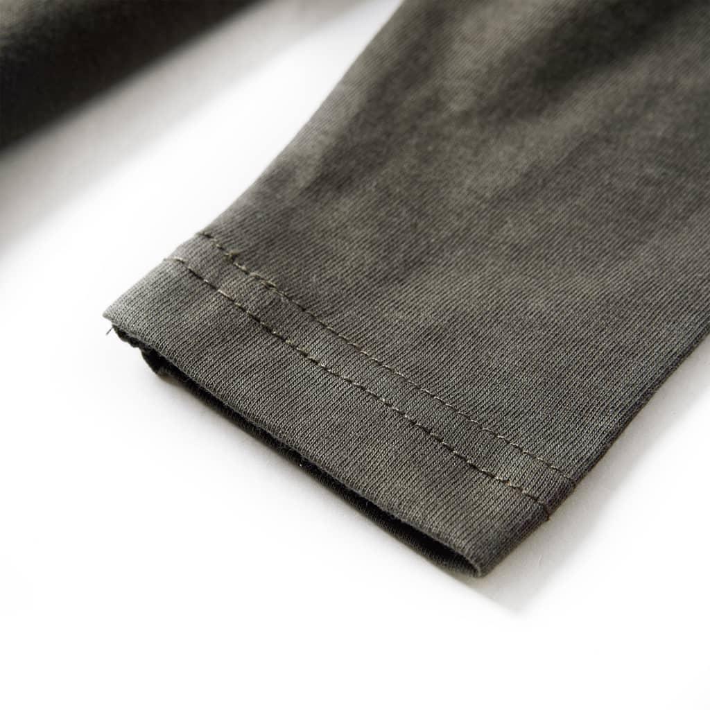 Kindershirt met lange mouwen 92 kakikleurig Kaki 92