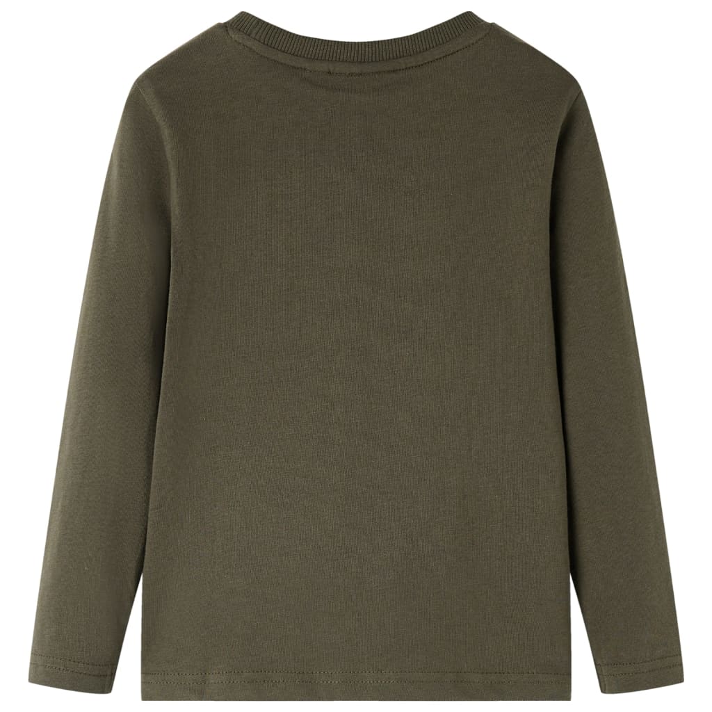 Kindershirt met lange mouwen 104 kakikleurig Kaki 104