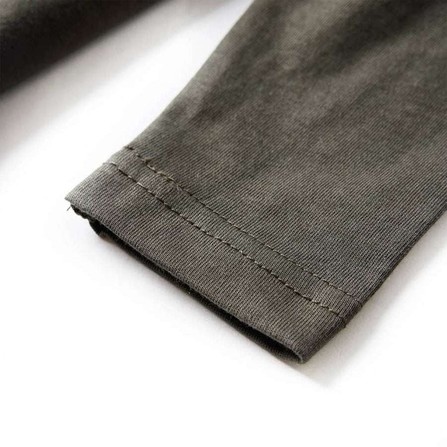 Kindershirt met lange mouwen 104 kakikleurig Kaki 104