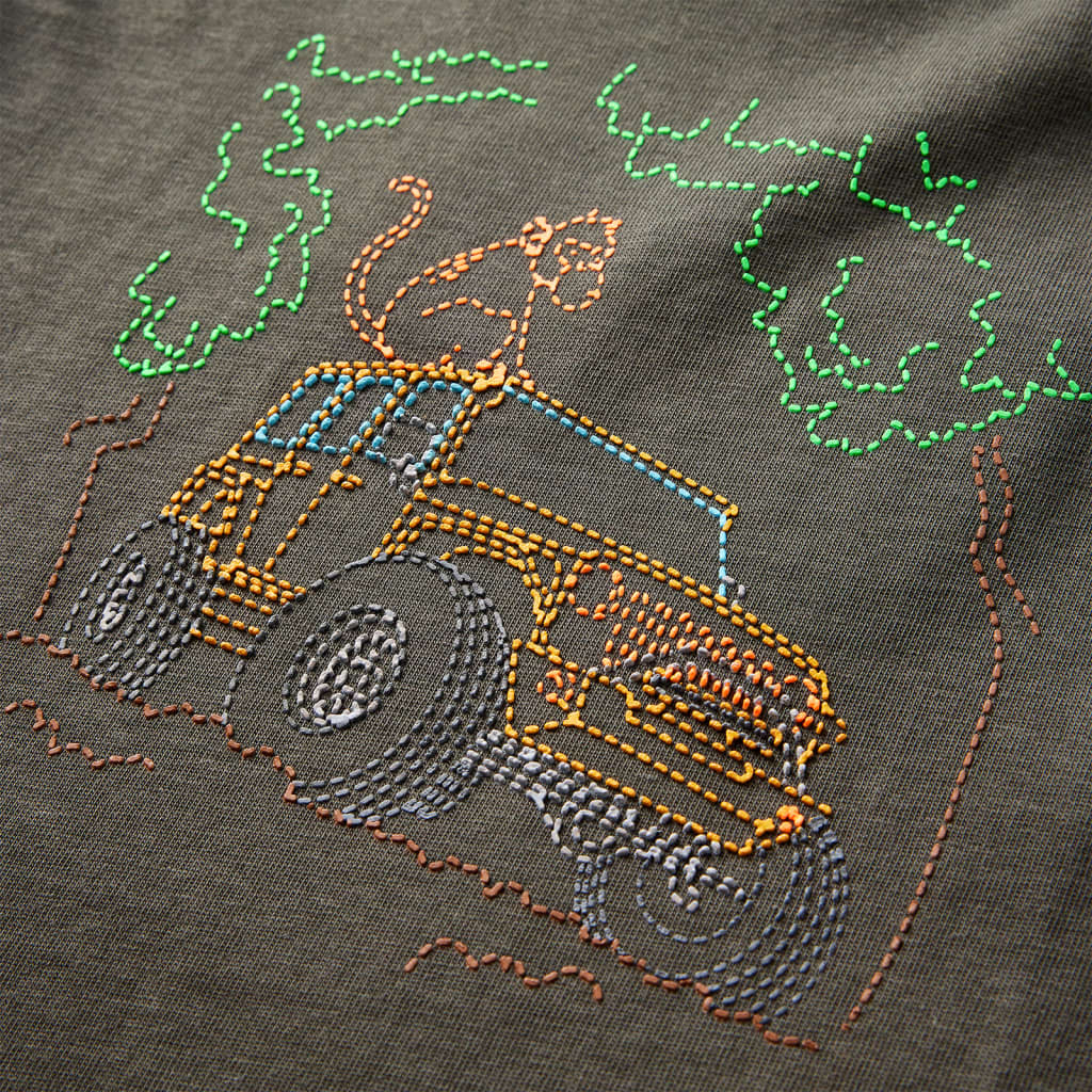 Kindershirt met lange mouwen 128 kakikleurig Kaki 128