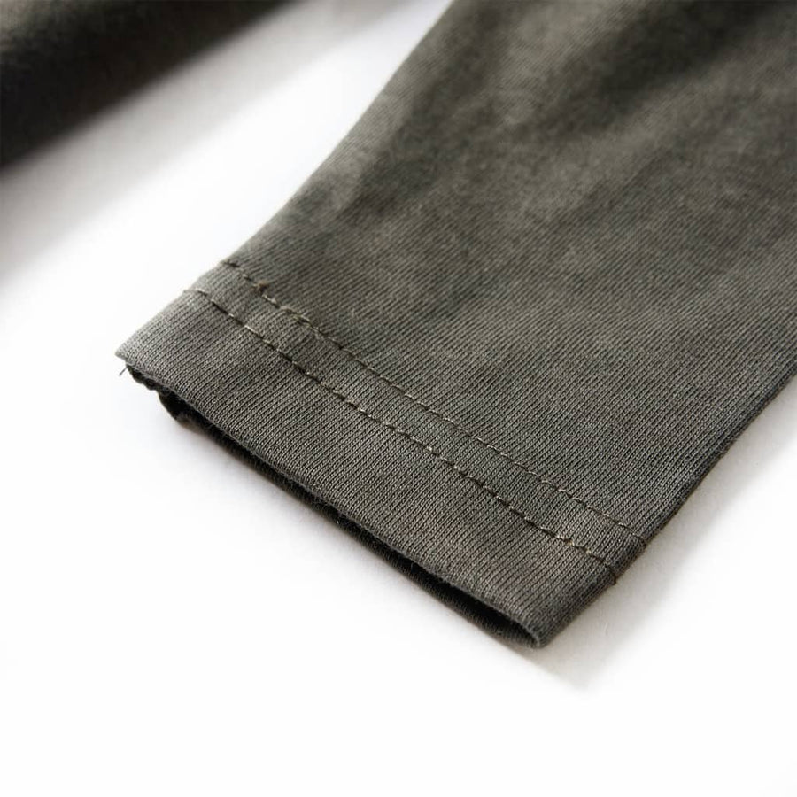 Kindershirt met lange mouwen 128 kakikleurig Kaki 128