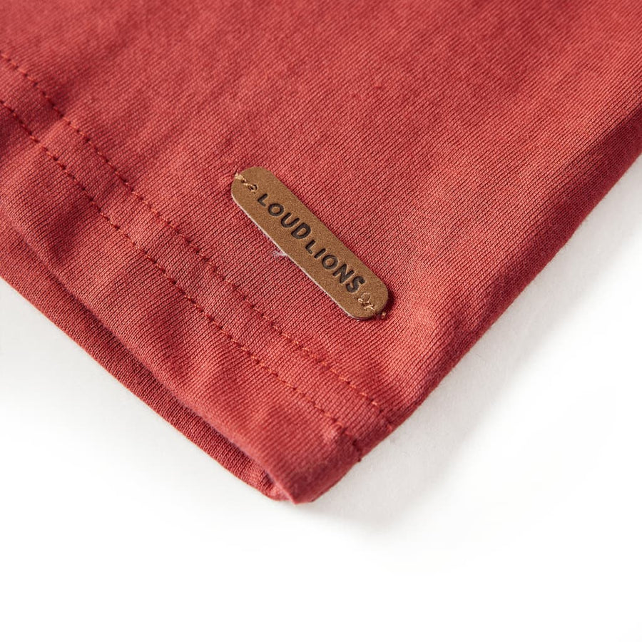 Kindershirt met lange mouwen 92 roodbruin Rood