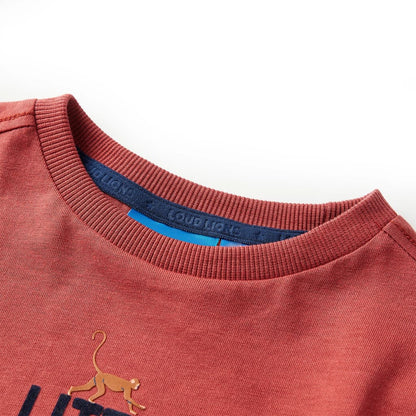 Kindershirt met lange mouwen 116 roodbruin Rood 116