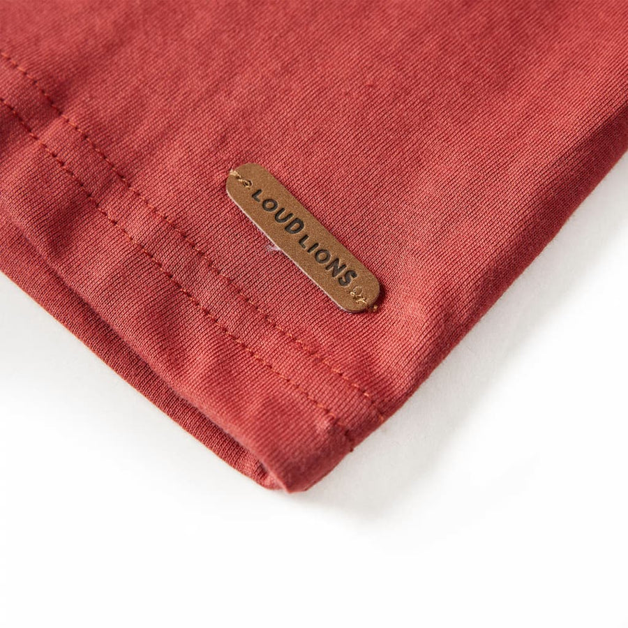 Kindershirt met lange mouwen 116 roodbruin Rood 116