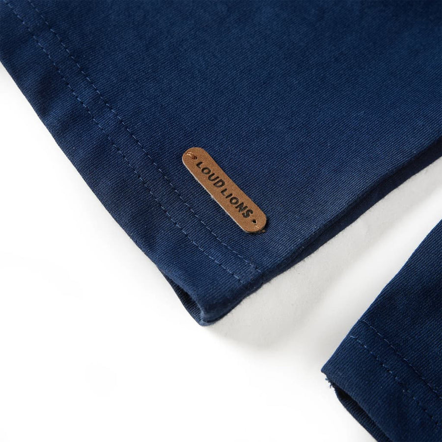 Kindershirt met lange mouwen 116 marineblauw Marineblauw