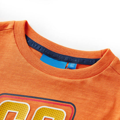 Kindershirt met lange mouwen 92 donkeroranje orange 92